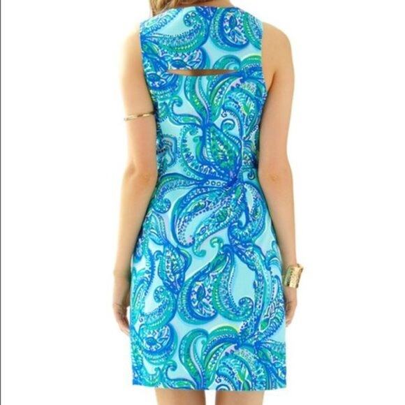 Lilly Pulitzer Poolside Blue Keep It Current Penelope Preppy Shift Dress 8 - Picture 3 of 11